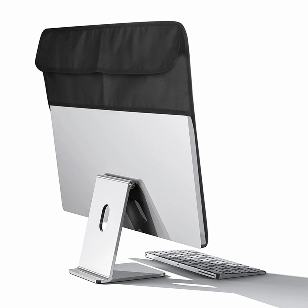 

Dust Cover For Computer Monitor Screen Protector Waterproof Foldable Lightweight Black Desktops Monitor Sleeve