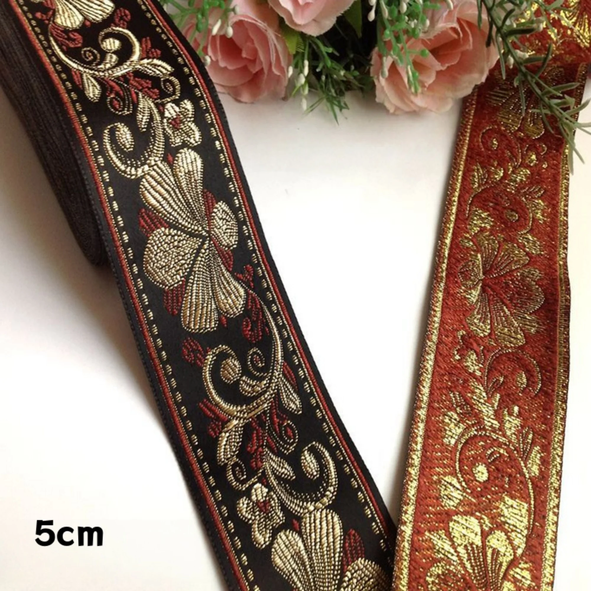 

1 meter embroidered lace,ribbon for DIY dress,for Chinese Hanfu,cheongsam,traditional Chinese lace,long gown