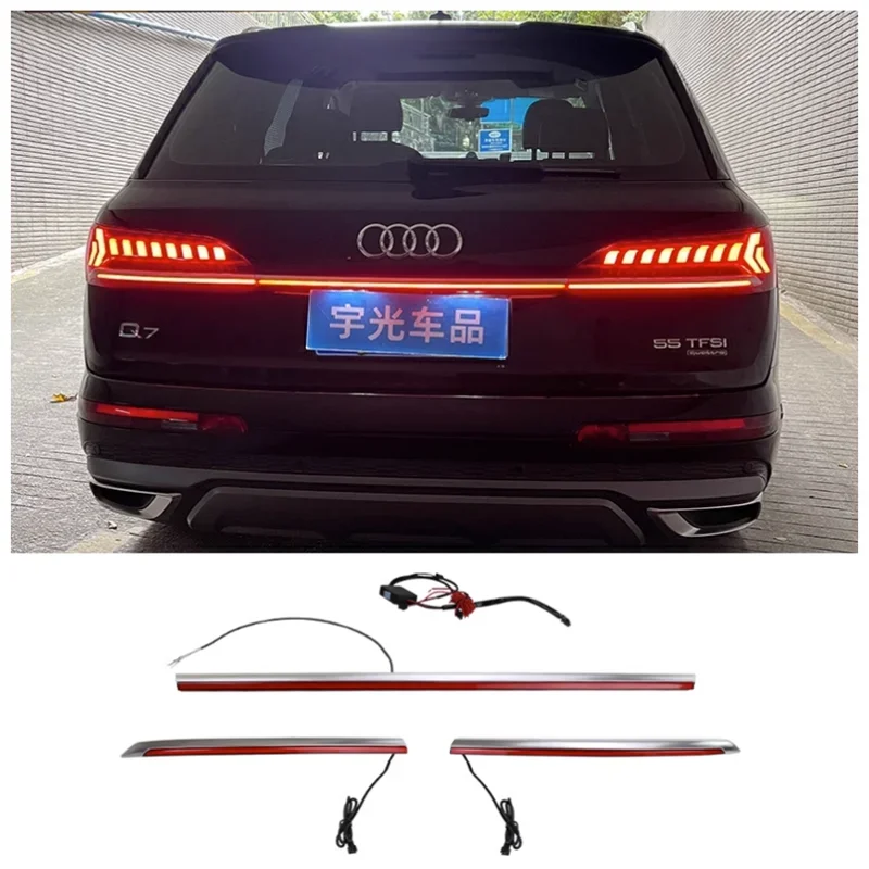 For Audi Q7 2020 2021 2022 2023+ High Quality Turn Signal Width Light Through Trunk Rear Lamp LED 