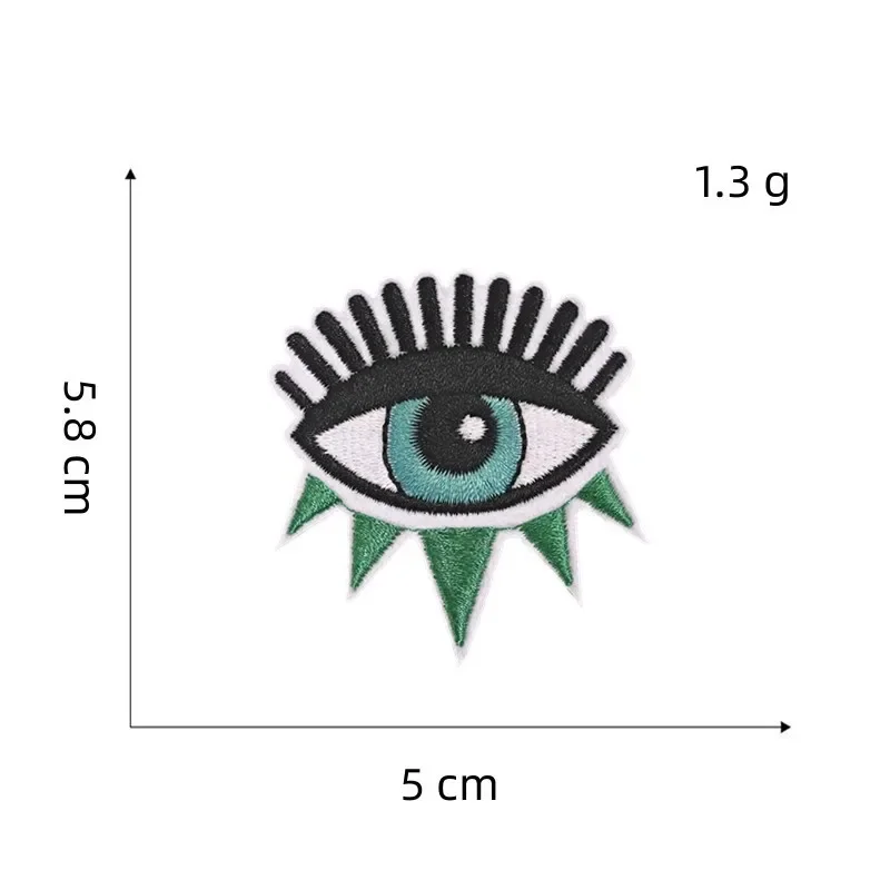 New Arrival Evil Eye Embroidery Iron on Patch Blue Eyeball Badge Ancient Eyes Emblem Thermo Adhesive Appliques for Clothing DIY