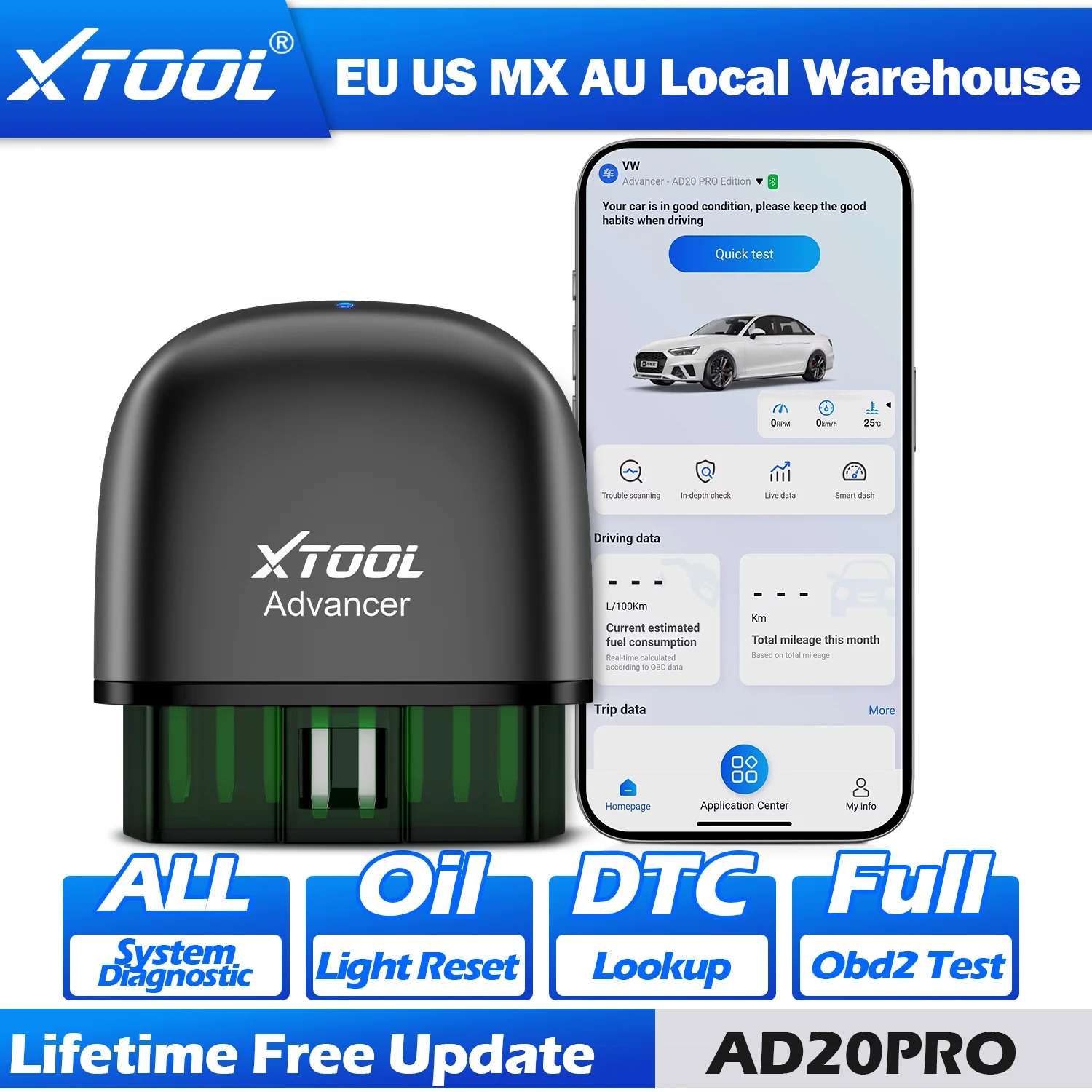 2025 XTOOL Advancer AD20Pro Obd2 الماسحات الضوئية بلوتوث 5.0 لنظام أندرويد/IOS PK ELM 327 AD20 Obd 2 جميع أدوات تشخيص السيارات #1