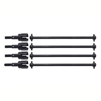 Practical 4Pcs Steel Dogbone Drive Shaft & Wheel Axle Replacement 08029 02033 for HSP 94111 94108 94170 1/10 RC Car Parts,Black