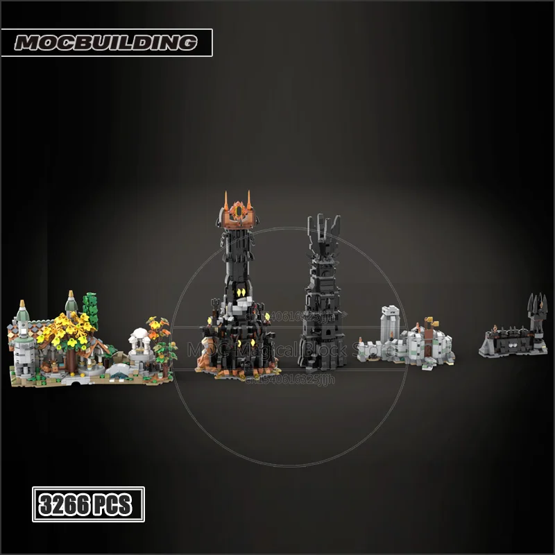 De Ringen Collectie Mini Sets Rivendell MOC Bouwstenen Zwarte Toren Display Model Helm's Diepe Technologie Bricks Speelgoed Geschenken