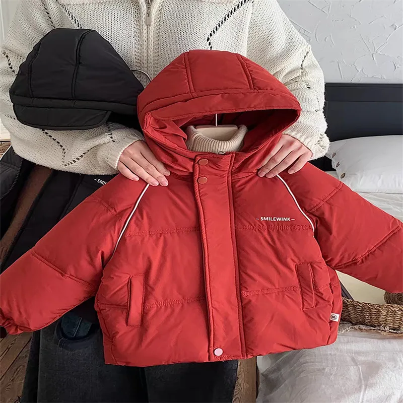 Winter Thicken Coat Baby Hooded Warm Snowsuit Boys Girls Shorts Cotton Clothes New Kids Casual Parkas Teens Zipper Outerwear