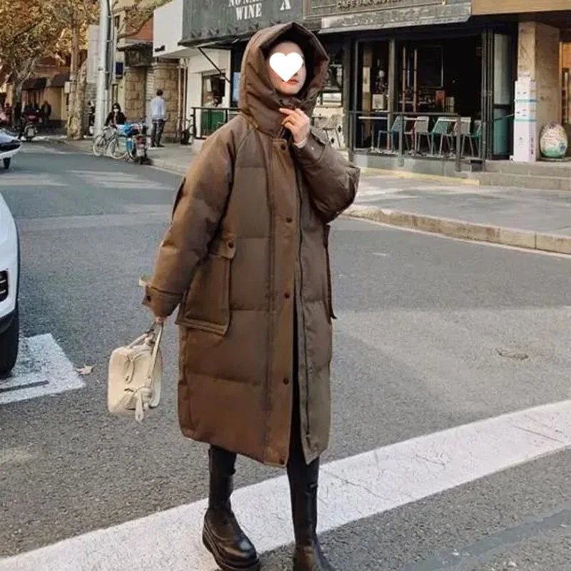 เสื้อกันหนาวผู้หญิงฤดูหนาวสบายๆสีทึบผู้หญิงลงเสื้อ 2025 สไตล์ใหม่คุณภาพสูงเป็ดสีขาวลงผู้หญิงลงเสื้อ h406