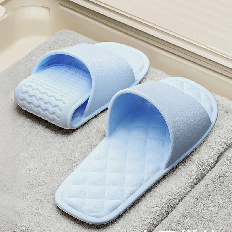Men Women Portable Travel Slippers Foldable Eva Hotel Room Slides Couple Shoes Beach Sandals Lightweight Casual Slippers