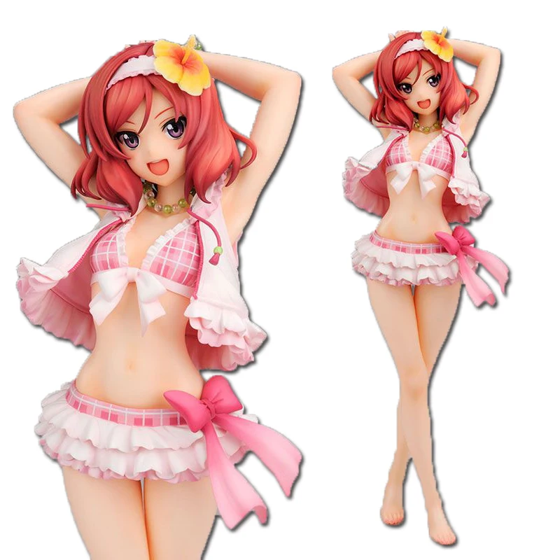 23cm Love Live! Maki Nishikino Swimsuit Ver Hentai Figure Pvc Sexy Girl Model Adult Toy Anime Action Dolls Collection Model Gift