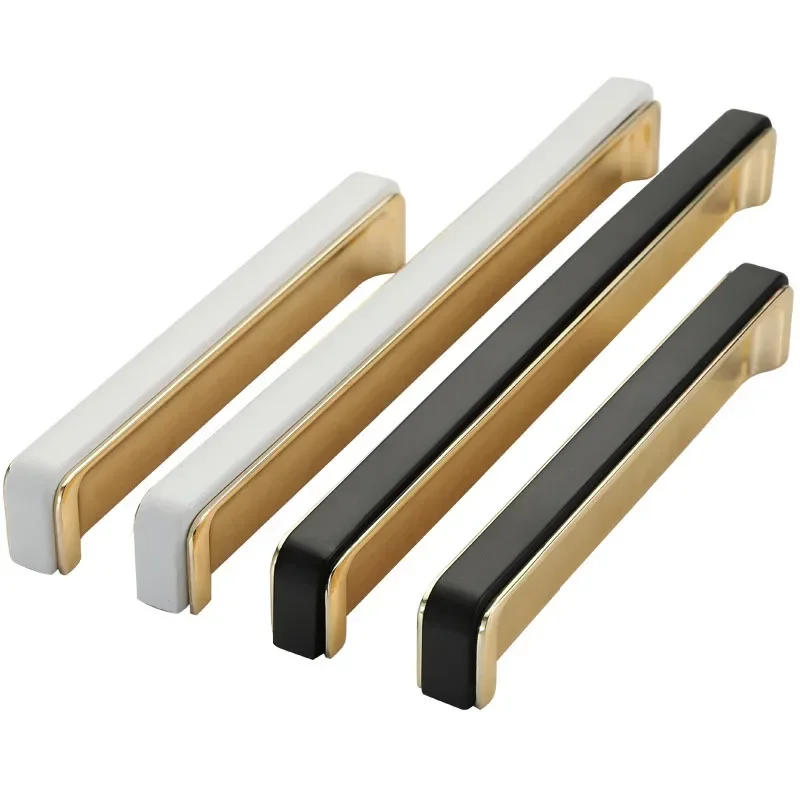 Handles Drawer Cabinet Furniture Kitchen Handles for Cabinet Knob Door Drawer Furniture Kitchen Knob Black White Golden Hardware