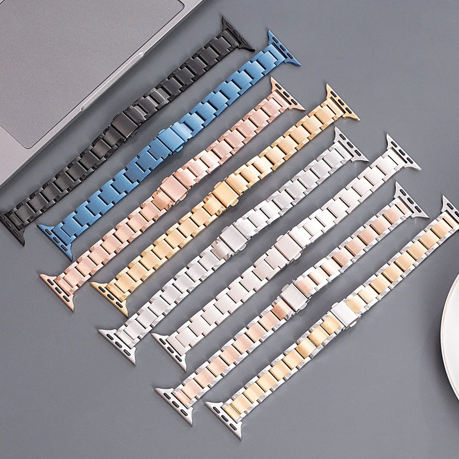 Cinturino in metallo compatibile con Apple Watch Series 11/10/9/8/7/Ultra/SE Bracciale in acciaio inossidabile per Garmin Lily 2 (attivo/classico)