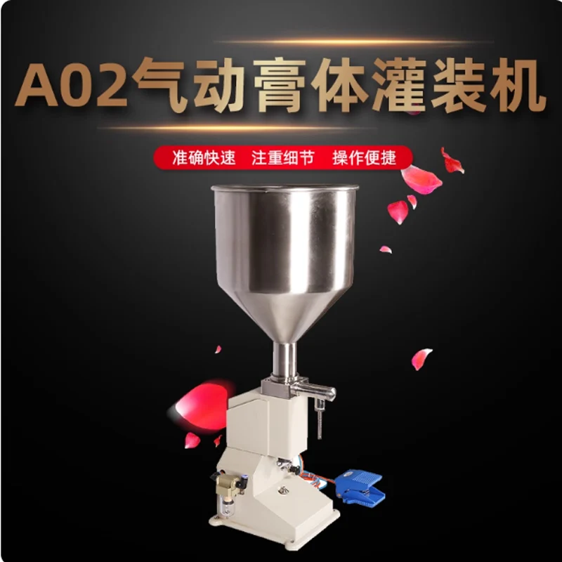 Manual Liquid Filling Machine 5-110ml Adjustable Cream Filling Machine Bottle Filler Machine with a Hopper