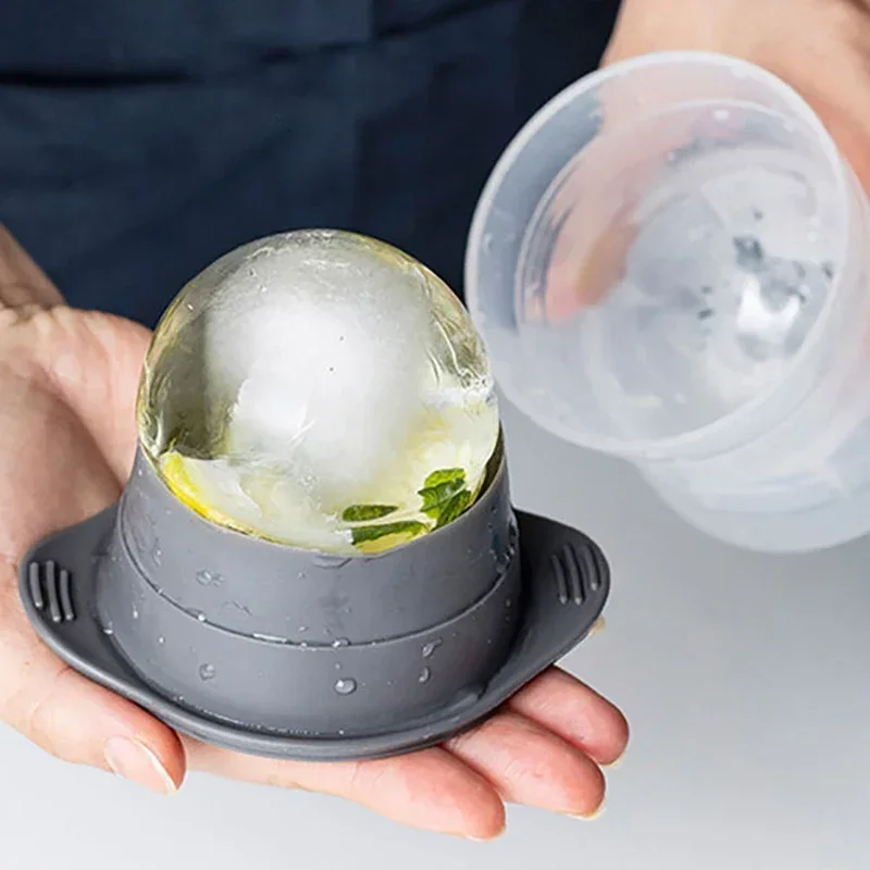 Whiskey Round Ice Cube Maker Silicone Ball Shape Spherical Ice Cube Mould Machine Quick Freezer Ice Mold Tray Kitchen Tools