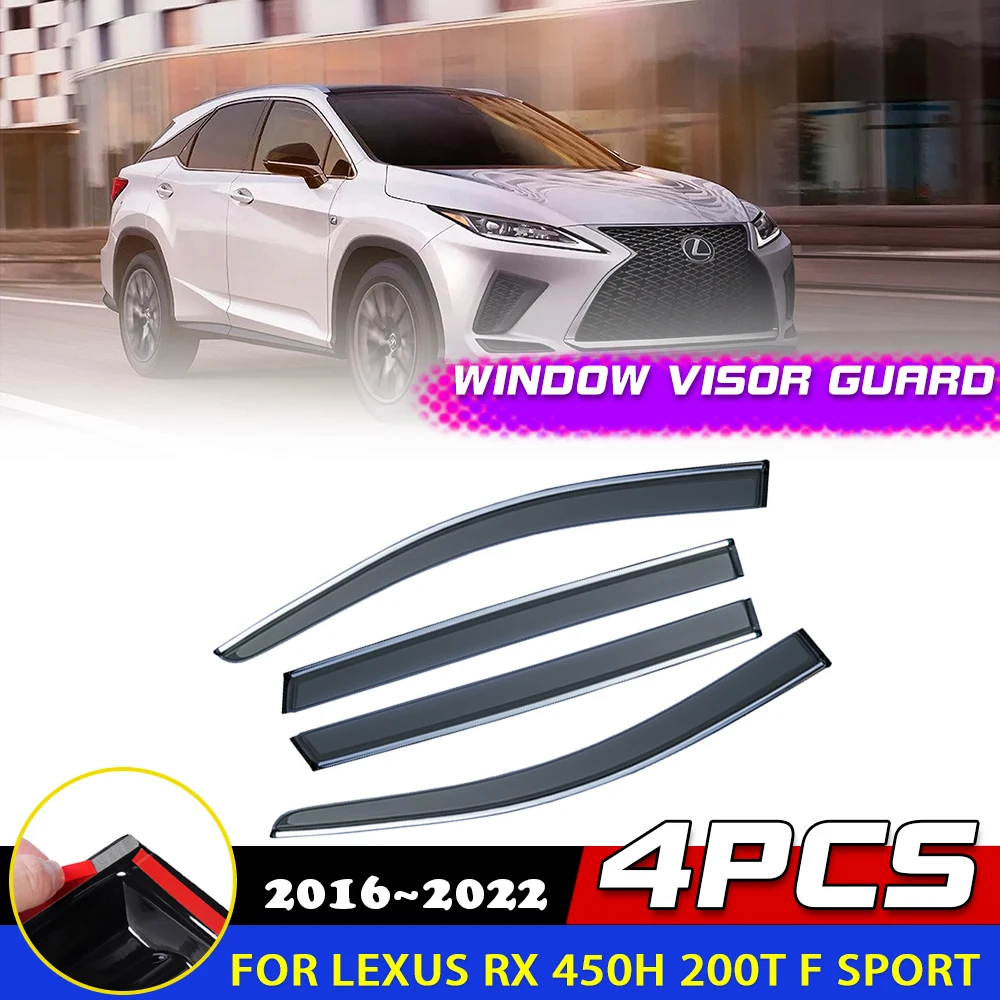 

Козырек для окон для Lexus RX 450h 200t F Sport AL20 2016 ~ 2022, 2017 2018 2019 2020 2021 защита от дыма на дверь, навес, дождь, аксессуары для бровей