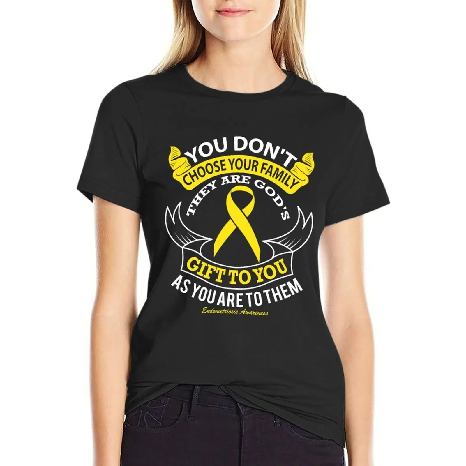 

Endometriosis Awareness Quote Design T-Shirt Short sleeve tee sports fans summer clothes clothes for woman
