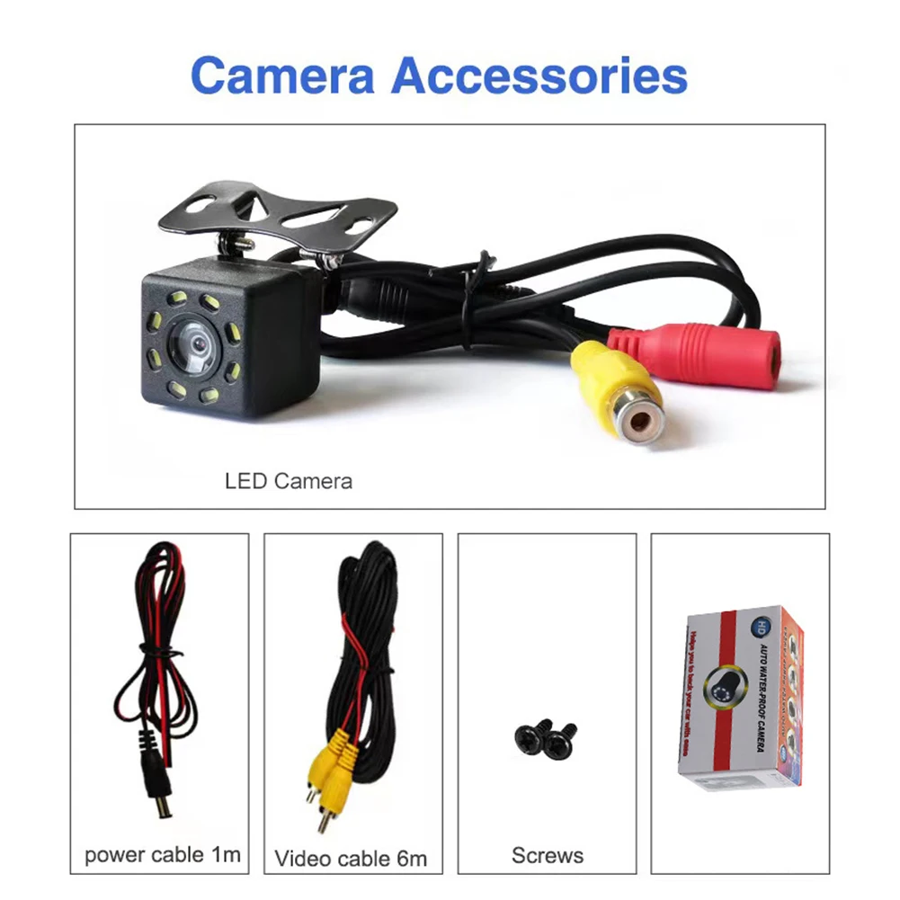 IP68 Waterproof Camera Reversing Camera Quick Installation Seismic Strength Wear-resistant Black Parking Safety