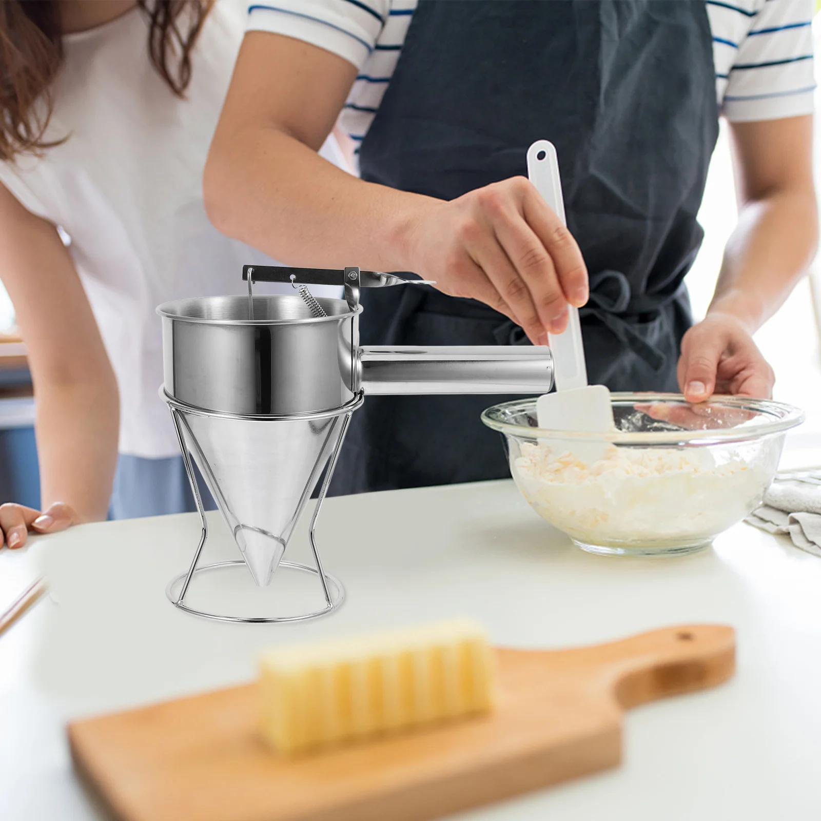 

Stainless Steel Baking Funnel Dispenser Conical For Cake Decorating Dessert Cooking Tool Kitchen Pastry