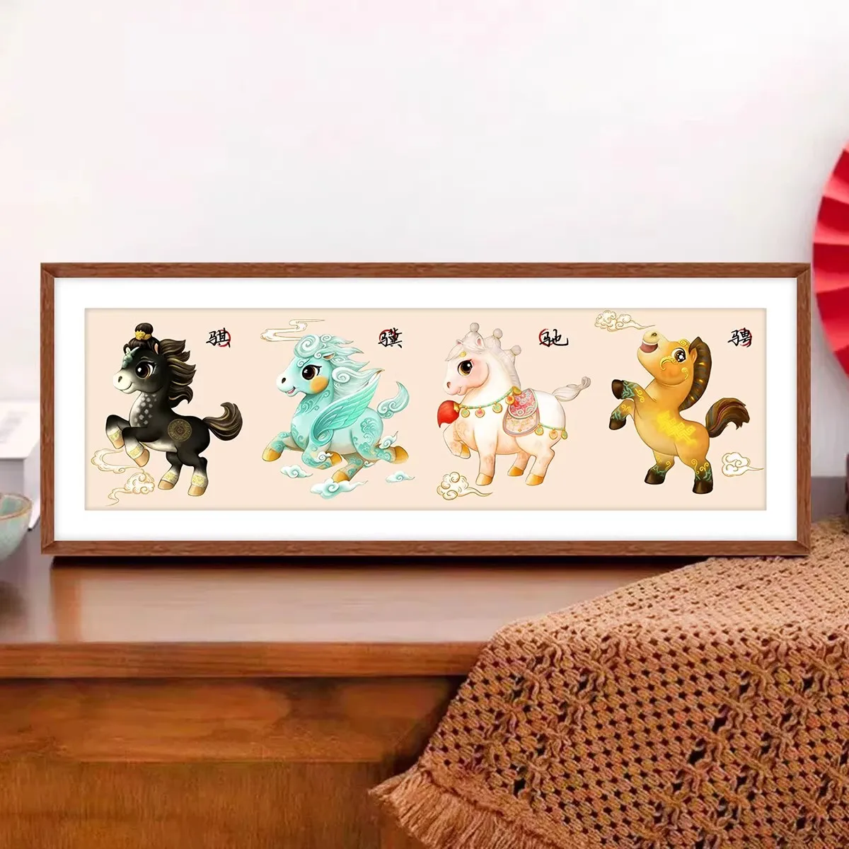 

Набор для вышивания крестиком 9CT 11CT с принтом «Лошади», рукоделие для дома, декор, поделки, с иглами и нитками