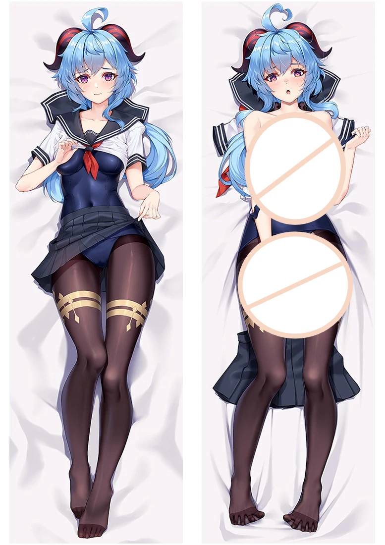 

Аниме игра Genshin Impact Ganyu Dakimakura наволочка для всего тела двусторонняя наволочка