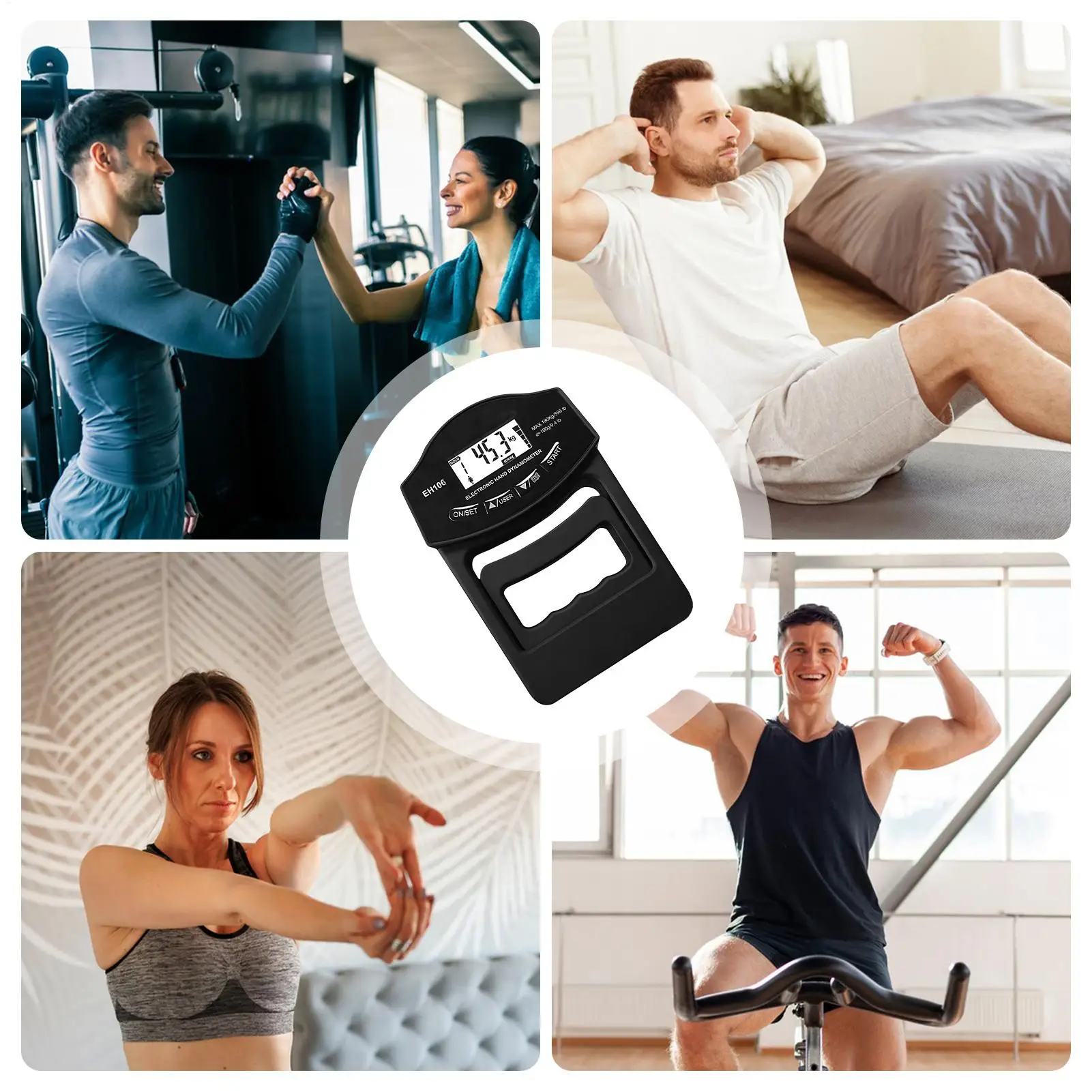

Электронный портативный динамометр для измерения силы хвата, тренажер для развития мышечной силы для взрослых, мужчин и женщин, для домашнего использования