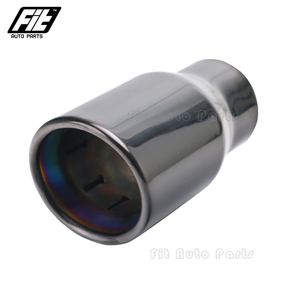 

2.5 inch Exhaust tail throat Stainless Steel Rolled 3.5 inch Outlet Slant exhaust End Pipe for Universal Car
