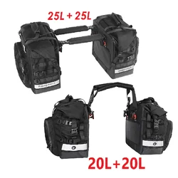 Rhinowalk 2Pcs Motorcycle Saddle Bag Motor Bag 3D Cube Quick Release Motorbike Storage Bag Motor Cycling Luggage Bag