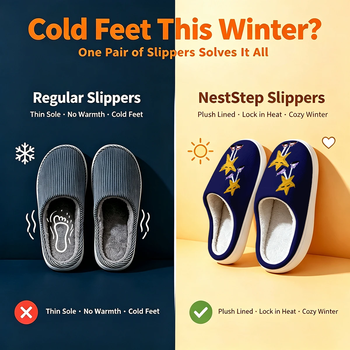 Star Sneaker Crew Christmas White Slippers Warm Plush Indoor Shoes Non-Slip Winter Slippers Family Holiday Gifts Soft view 5