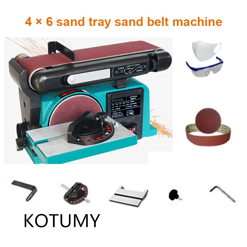 550W/750W Abrasive Belt Sanding Machine Woodworking 220V Sandpaper Polishing Machine Angle Adjustable Woodworking Sander