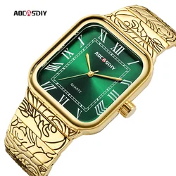 Independent Brand Top Brand New Popular Men's Watch Luxury Square Quartz Watch Original WaterProof Steel Belt Men's Watch Relogi