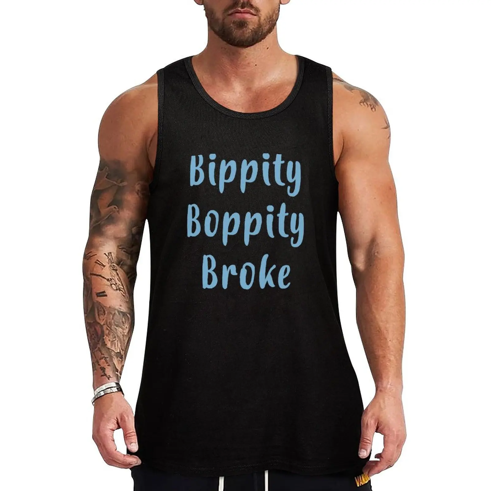 

Bippity Boppity Broke Tank Top vest for men T-shirts men summer clothes men 2025
