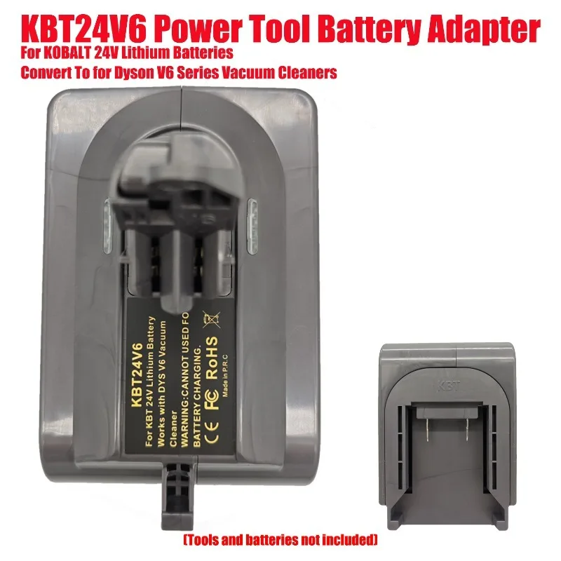 For KOBALT 24V Lithium Batteries KBT24V6 Power Tool Battery Adapter Converter Convert To for Dyson V6 Series Vacuum Cleaners