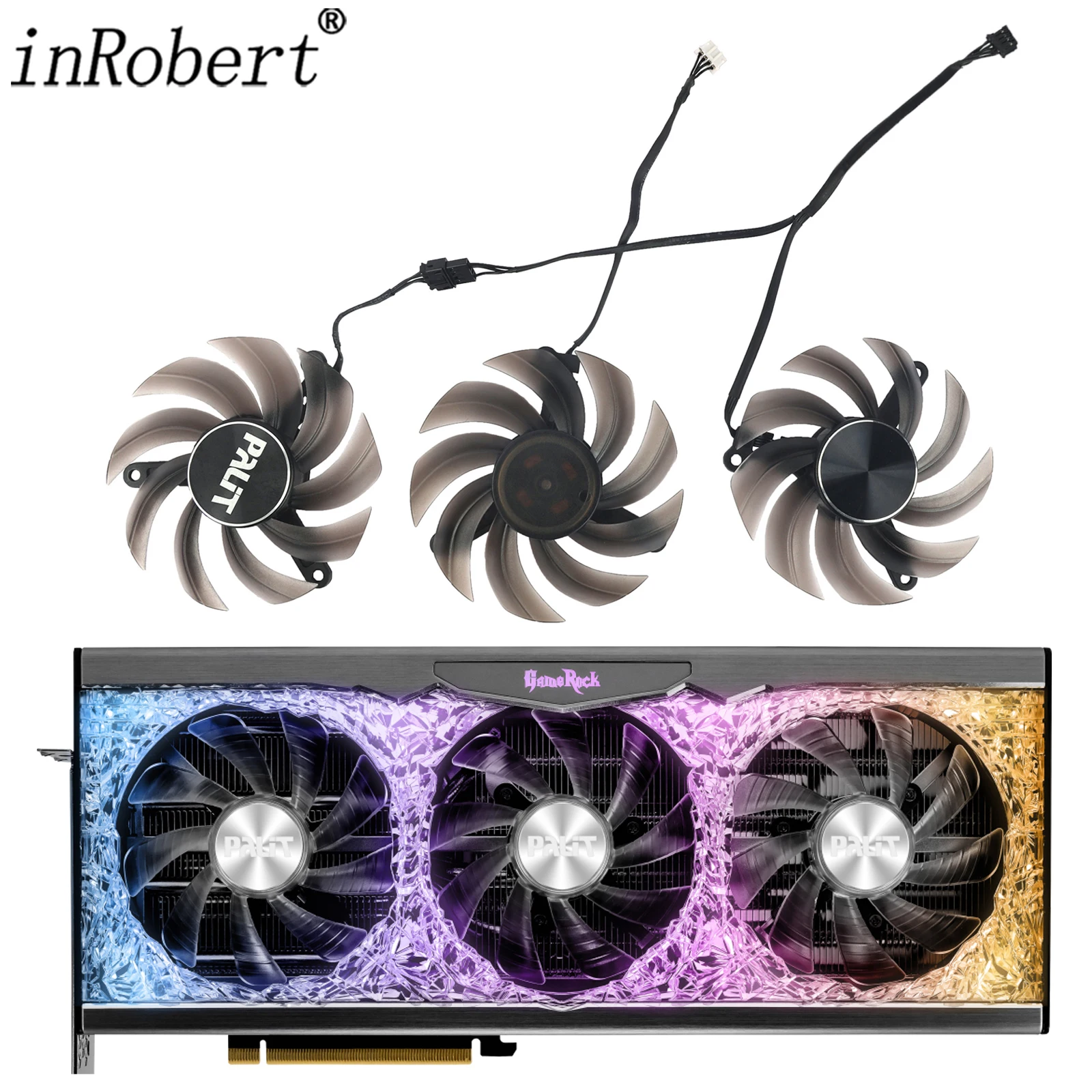 

Вентилятор для видеокарты Palit RTX 3070 3070Ti 3080 3080Ti 3090 3090Ti 82 мм TH9215B2H-PFC01