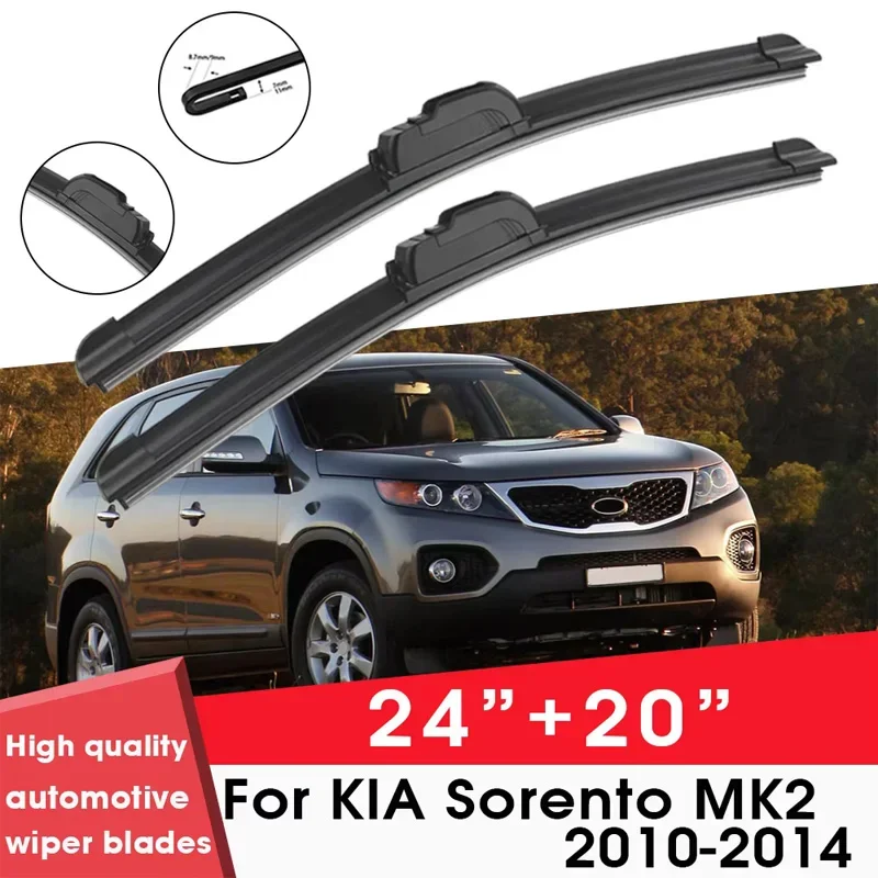 

Car Wiper Blades Front Window Windshield Rubber Refill Wiper For KIA Sorento MK2 2010-2014 24"+20" Car Accessories