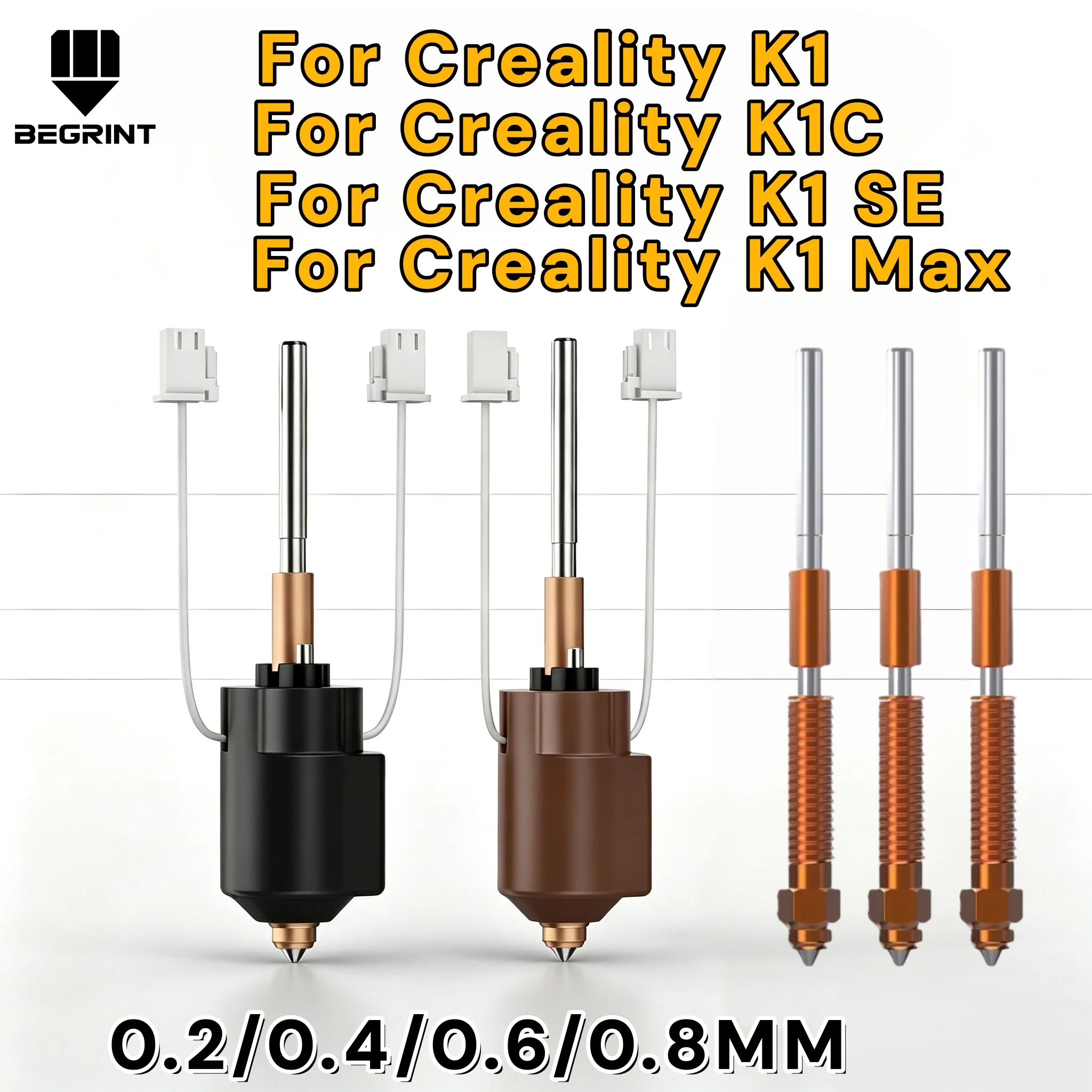 2025 New Upgrade Ceramic Heating Block Hotend Kit for Creality K1C K1 Max K1 SE Fast Heating Nozzle Heat Break 3D Printer Parts