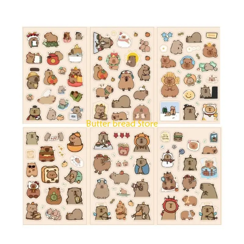 Pegatina animales animales W89C Pegatina estética resistente agua para laptop álbumes recortes