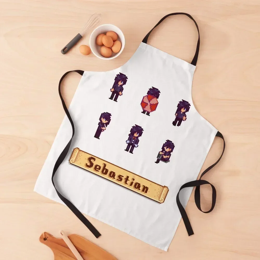 

Stardew Valley Sprites - Sebastian Apron Kitchen And Home Items Chef jacket men Art for kitchen useful Apron