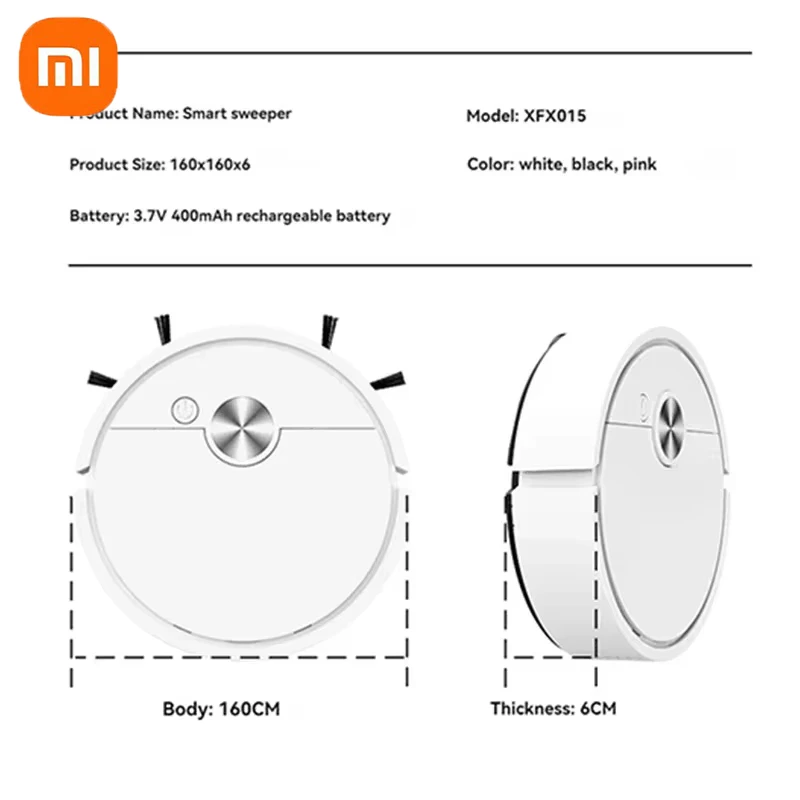 Xiaomi جديد 3 في 1 الذكية مكانس كهربائية للكنس الروبوتية 4000Pa شفط قوي سهلة الاستخدام للأرضيات الصلبة سجاد شعر الحيوانات الأليفة جديد