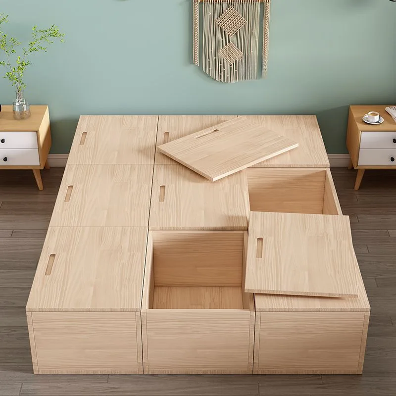 

*/*Tatami Bed Combination Box, Storage Box, Solid Wood Storage Box, Floor Height Household Bedroom Combination Bed New