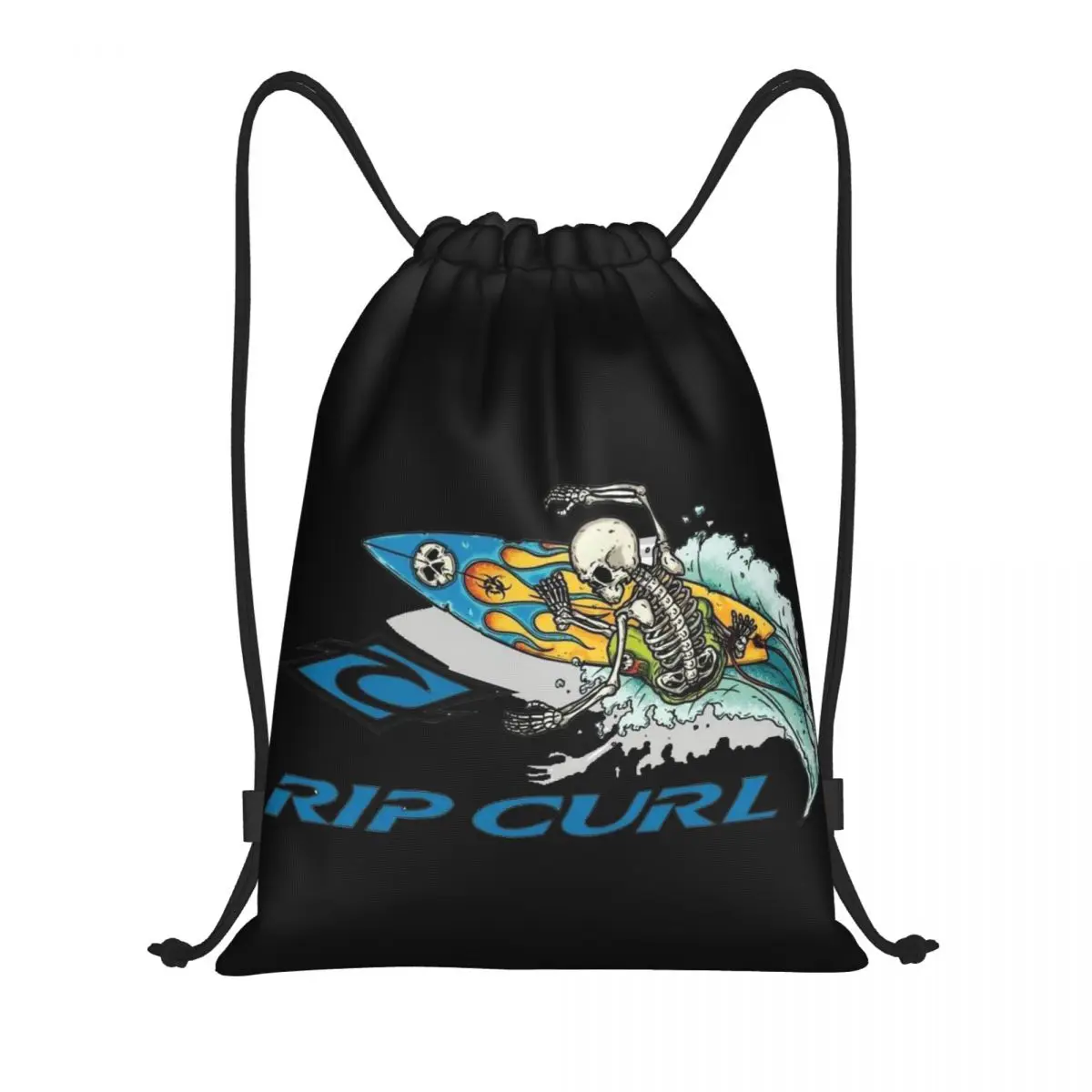 Custom Curls Surfing Rip Sport Drawstring Backpack Bags Women Men Lightweight Gym Sports Sackpack Sacks for Yoga