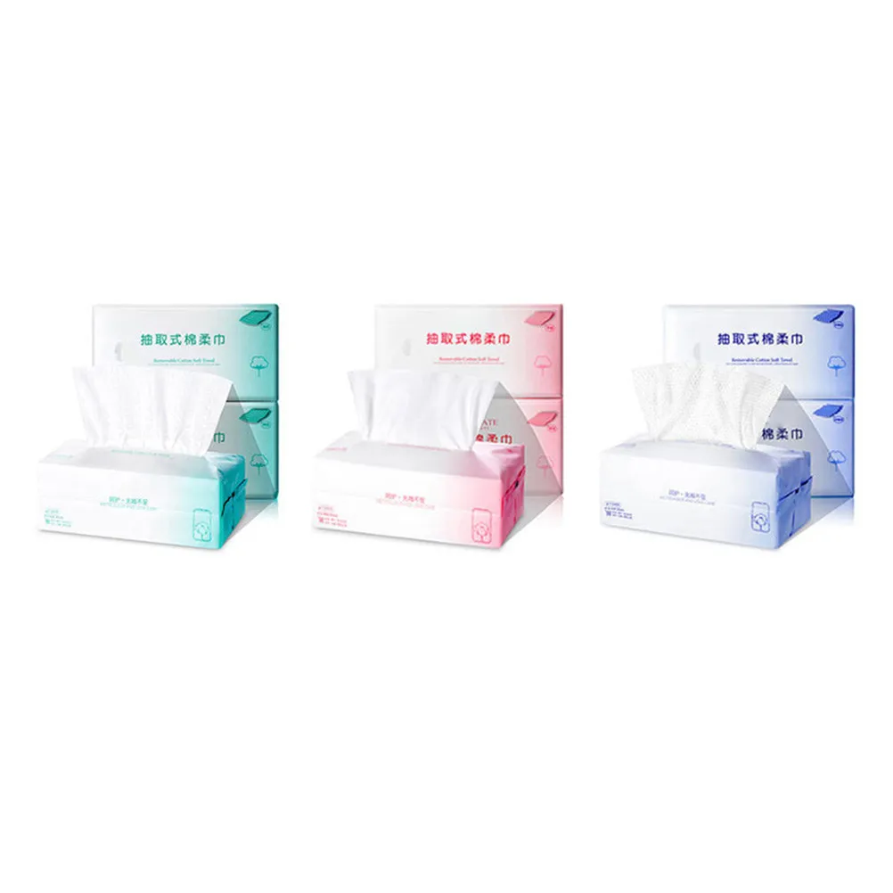 1Pack Disposable Facial Towels Cotton Fiber Soft Comfortable Makeup Remover Wet Dry Face Skin Care