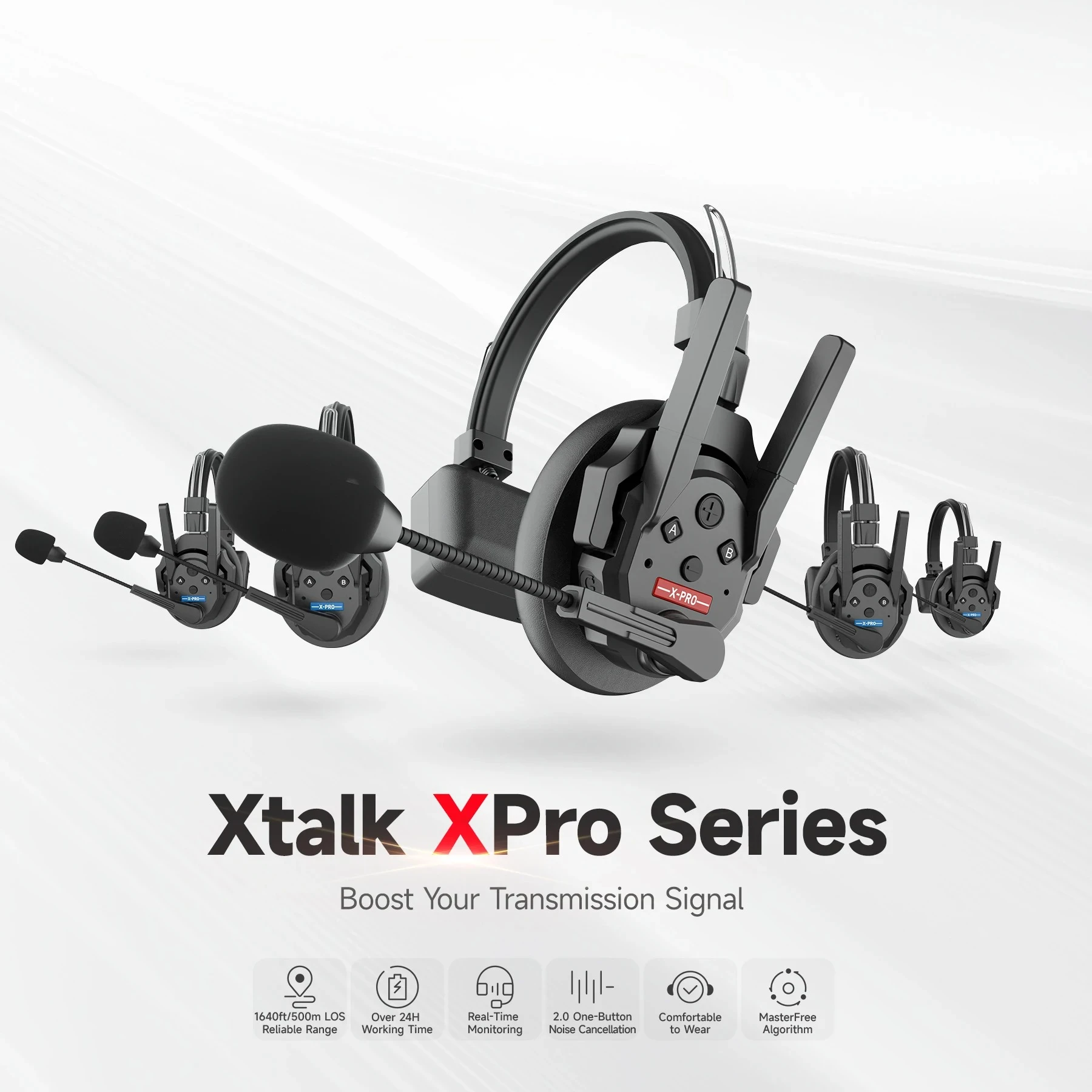Xtalk Xpro 2.4G Wireless Intercom System Communication Headset X1 X2 X3 X5 X9 Wireless Microphone for Sound Recording