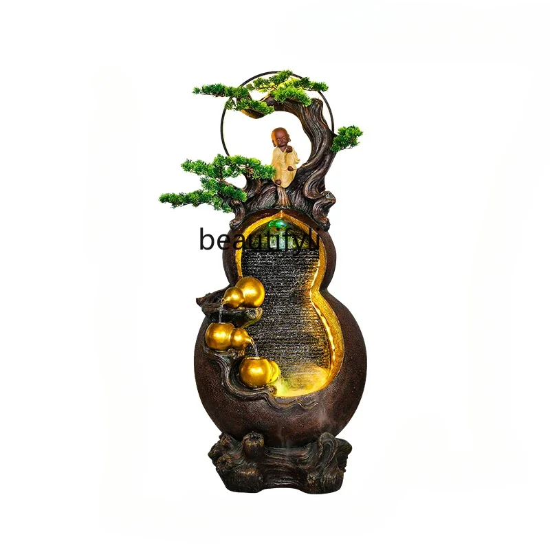 

S Floor Gourd Water Rockery Fountain Lucky Decoration Home Landscape Living Room Decorations Office Opening Gifts home decor