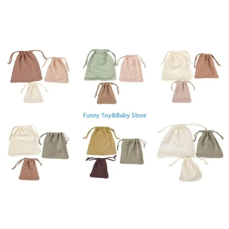 

3 часа детского набора для организации Основной организатор мягкие текстурированные мешки для шнурки для хранения крепов для и