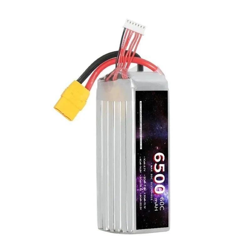 For Drone Model Aircraft 6500mAh 6S 22.2V 60C High Rate Lithium Battery for RC Car Ship Electric Model Toy