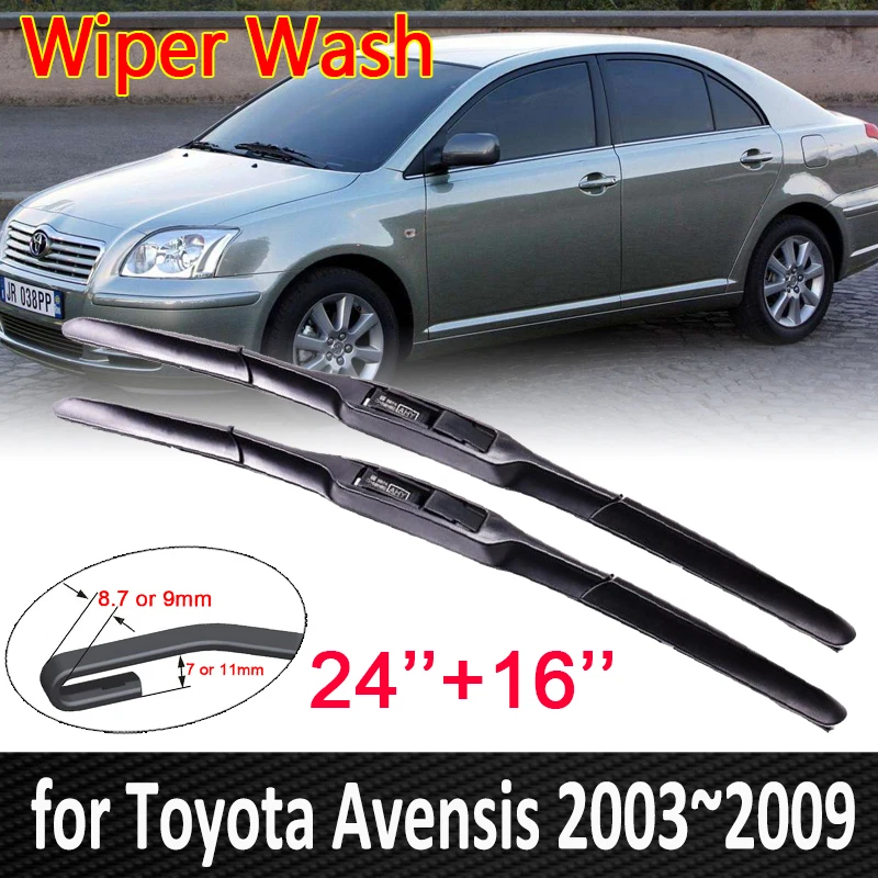 Car Wiper Blade for Toyota Avensis T250 T25 2003~2009 Front Windshield Windscreen Wipers Car Goods 2004 2005 2006 2007 2008