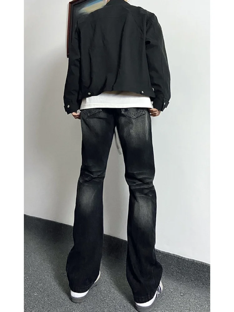 

Waed Vintage Men's Jeans High Street Hip Hop Straight Leg Wide Leg Pants Autumn New Sle Durable Wear Resistant Youth Faion