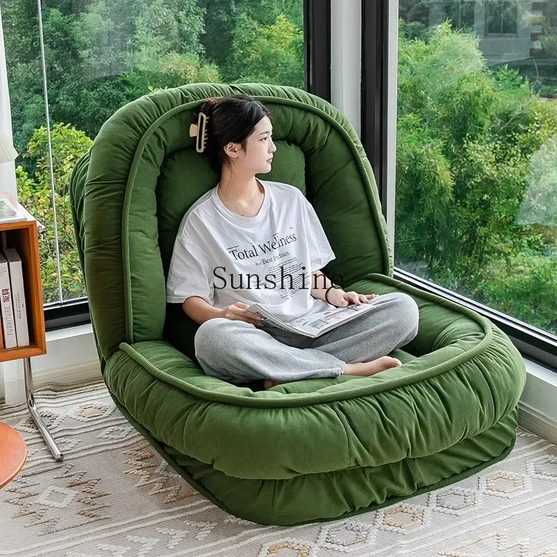 Lazy sofa sleepable and reclining home bedroom tatami foldable single sofa bed