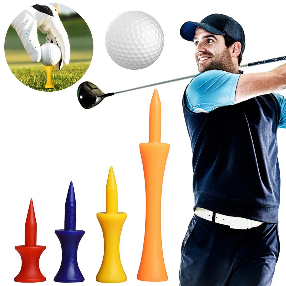 50Pcs Golf Ball Holder Bright Color Plastic Castle Golf Tees Portable Golf Tack Golf Ball Holder Tees for Sports Court