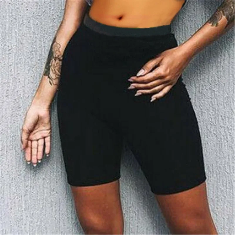 Mulheres Stretch Básico Ciclismo Shorts, Shorts Bicicleta Verão, Fitness Dança Mesh Shorts, Roupas Femininas, Moletom, Strike