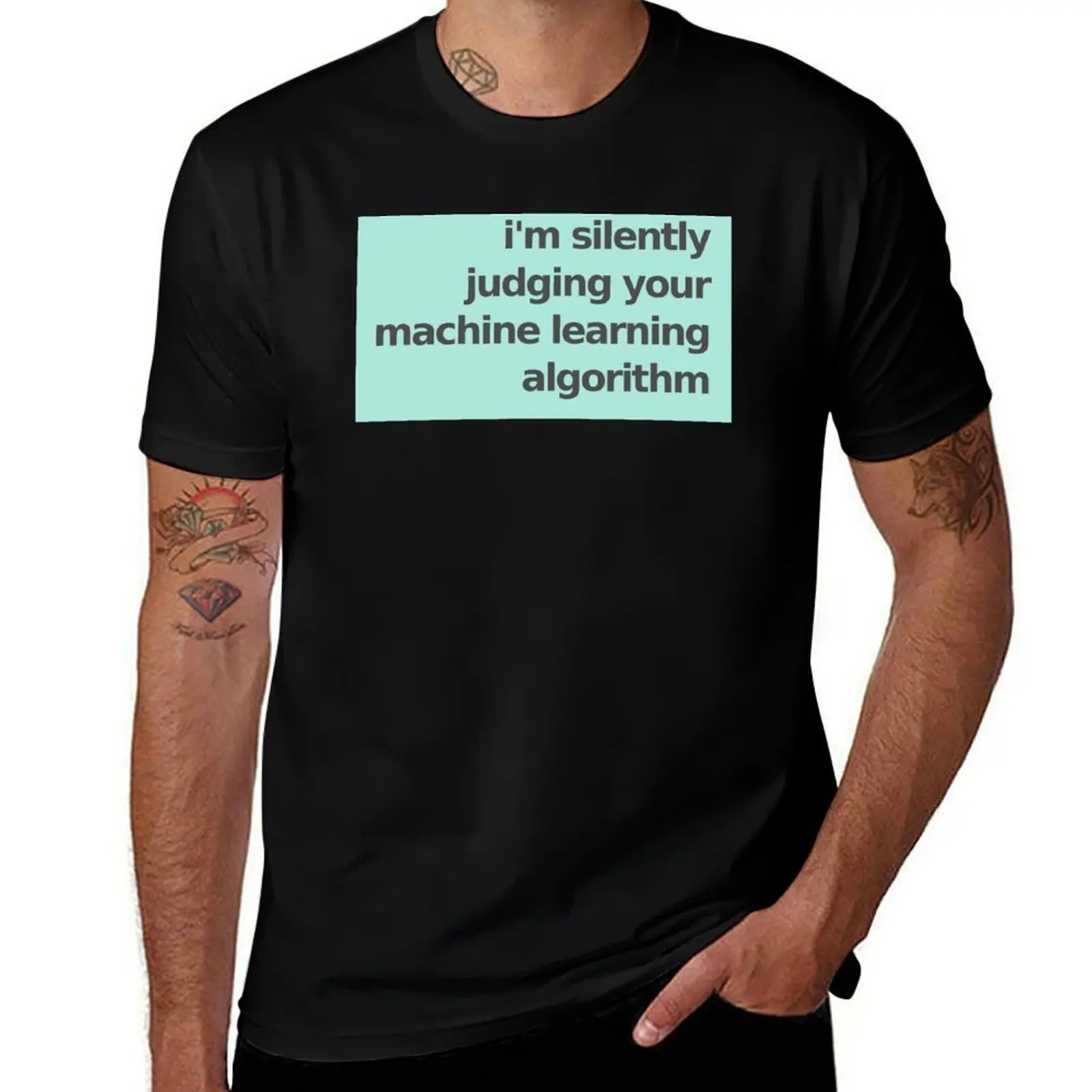 Je juge silencieusement votre algorithme d'apprentissage automatique - T-shirt menthe grande taille pour la gym et le sport