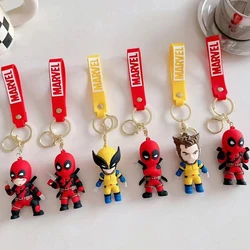 Deadpool & Wolverine Keychains Marvels Action Figures key ring new bags doll Pendant decoration Classic Toys kids gift Hot sales
