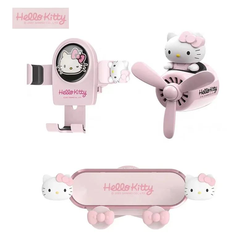 Hello Kitty Cell Phone Car Bracket Car Fragrance Air Vents Suction Cup Support Car Ornaments Car Fragrance Car Decoration